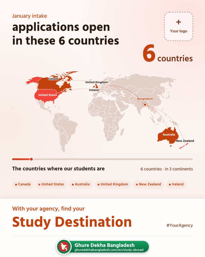 Intake announcement: a sample poster in the headline design